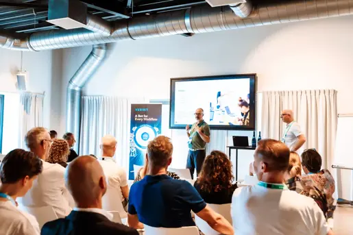 Harbers Solutions en CDI bij Verint Engage 2025 Maarssen over conversational AI presentatie