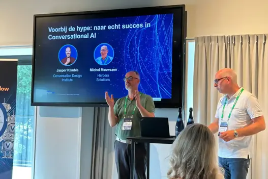 Harbers Solutions en CDI bij Verint Engage 2025 Maarssen over conversational AI presentatie